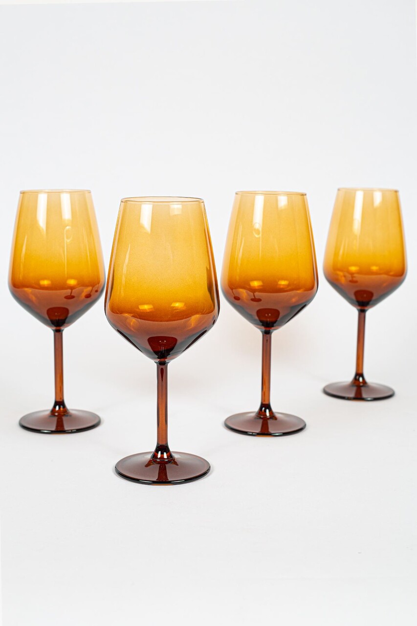 Set de pahare de vin, Hermia, 127RKL1162, Chihlimbar - imagine 3